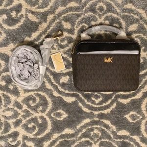 mott mini logo and leather crossbody